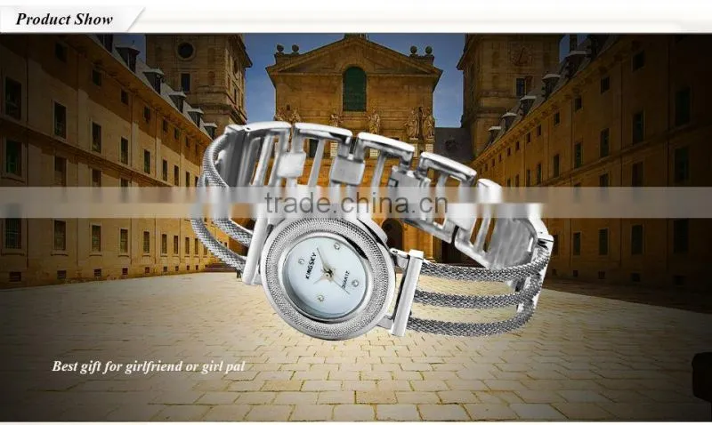 Fashion Brand Women Quartz Watches Silver Stainless Steel Unique Gift Design For Casual Ladies watches KY051