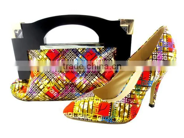 Top one China Supplier Hot Selling African Wax Shoes And Bags