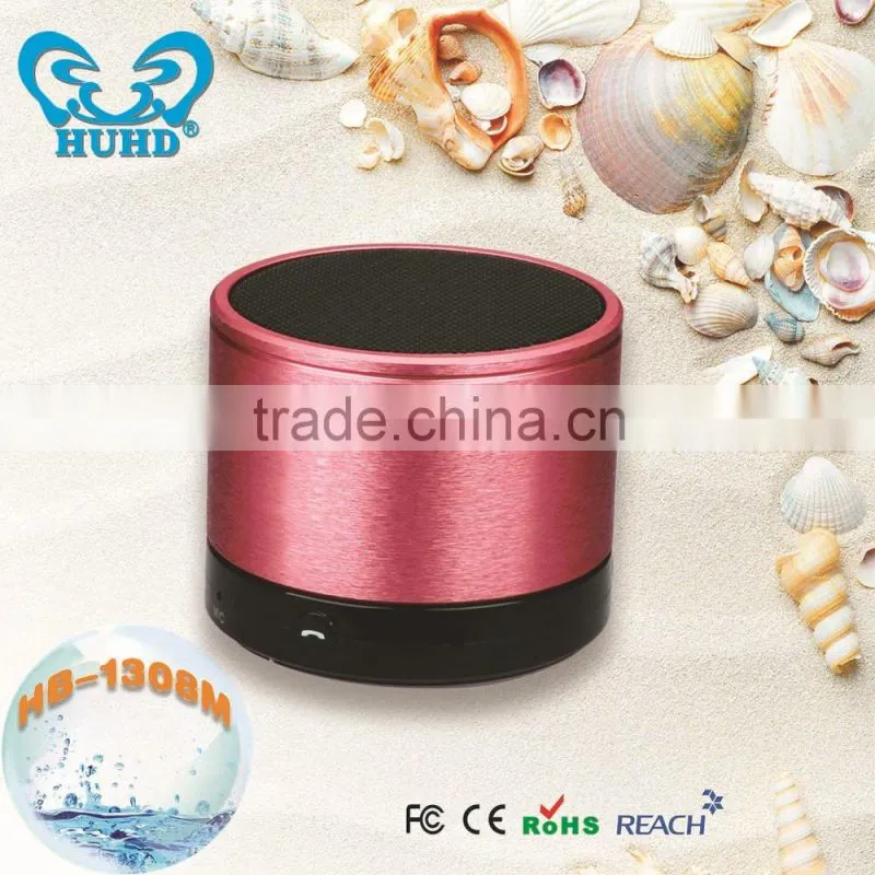 2014 Hot sell item cell phone Bluetooth metal speaker with micrphone,mini travel speaker with microphone
