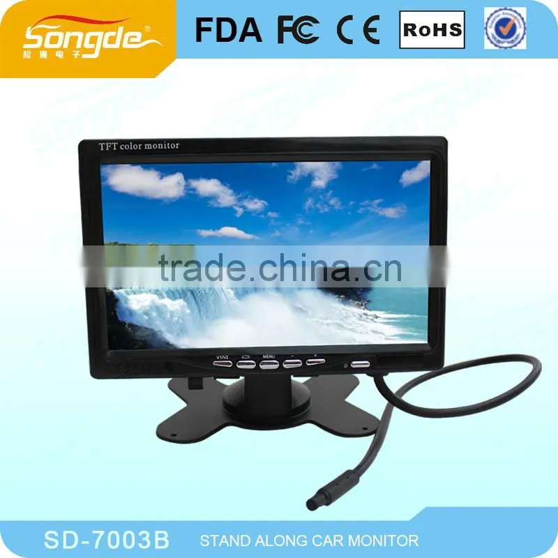 7inch TFT car lcd monitor with full function remote control