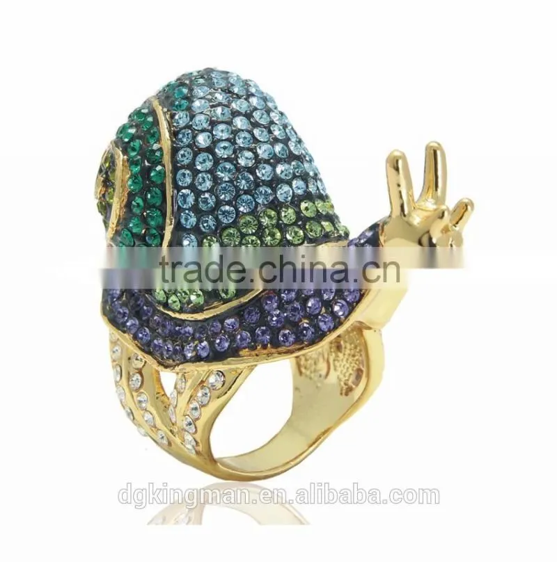 Creative jewelry design Kingman snail crystal finger rings
