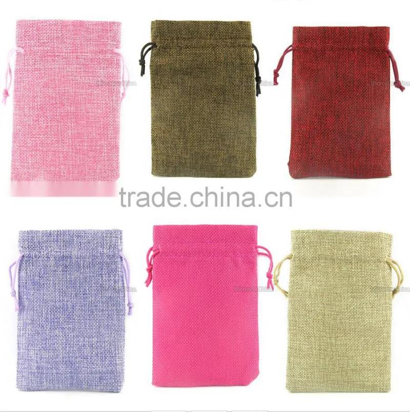 10*15cm Different Color Jewelry Linen Bag