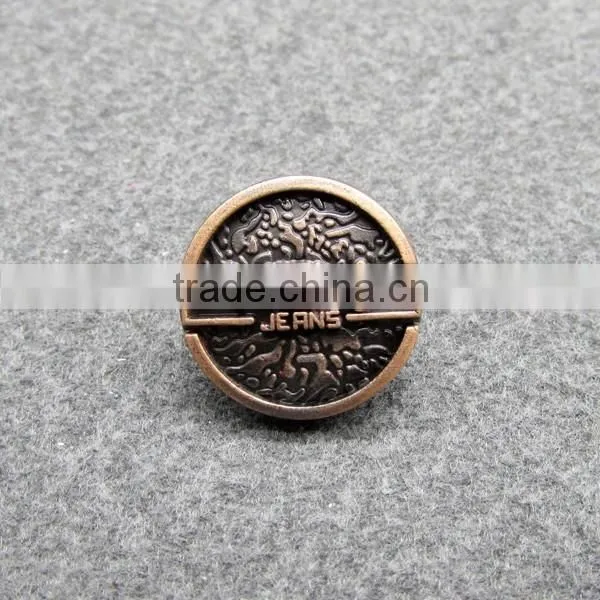 20mm Cheap copper plated alloy button for garment