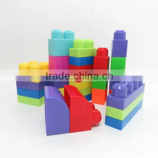 45cm height big size trolley with 30pcs 1.3MM very cheap building block plastic educational toy for kids