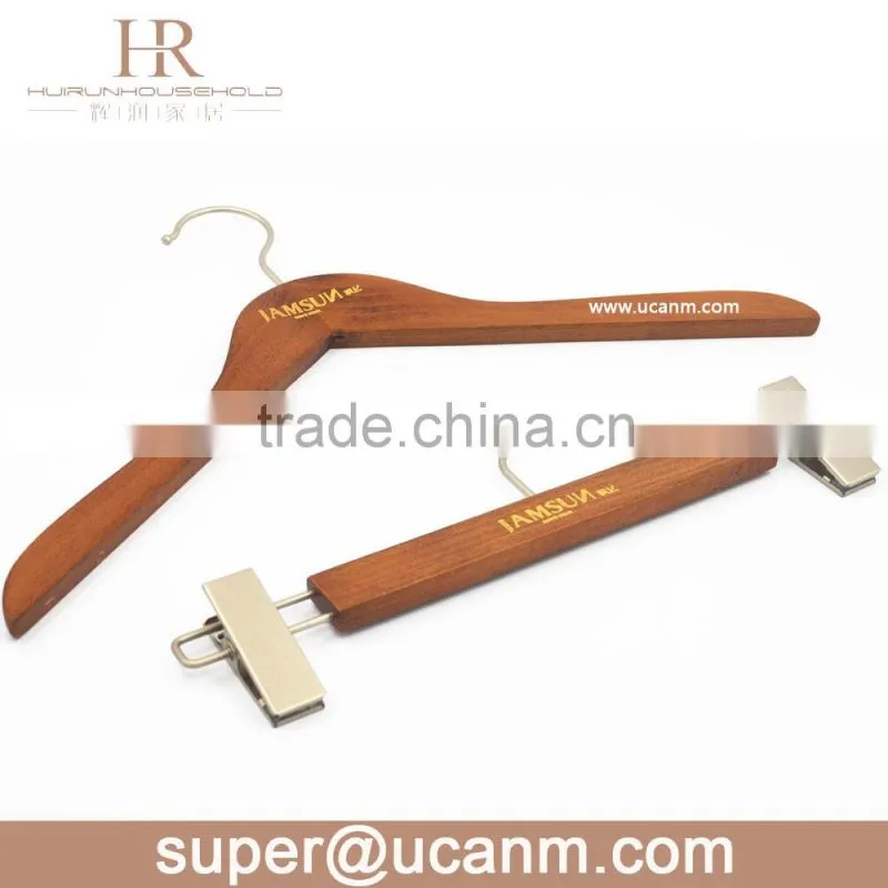 YCW-9300V antique inport beech wooden clothes hanger