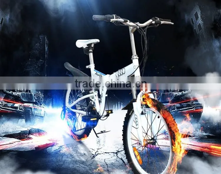 Folding Bicycles 20-Inch Dual-Suspension Mountain Bike 14 Shift To Learn To Drive a Bike Three Color Options