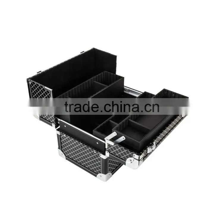 JL-676 Three Layers New Design Durable Professional Soft Side Makeup Case,Beauty Cosmetic Case,Cosmetic Display Case With Drawer