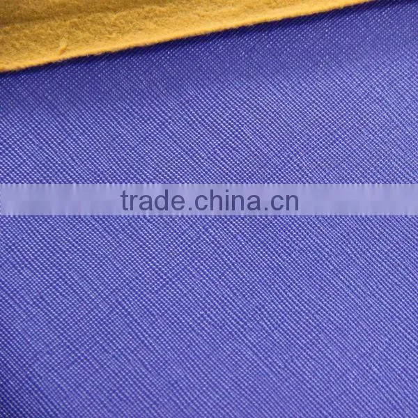 Waxy PU leather material for bag and sofa usage with soft hand feeling