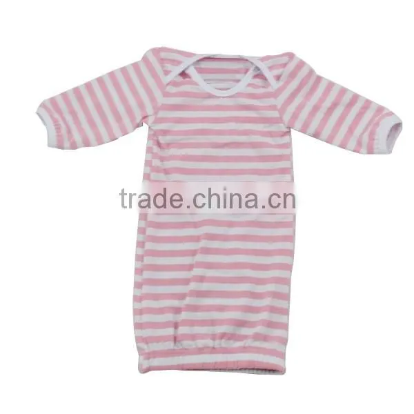 Infant baby girls stripe spring gowns sleeping long sleeve gowns winter wear pajamas girls sleeping gowns