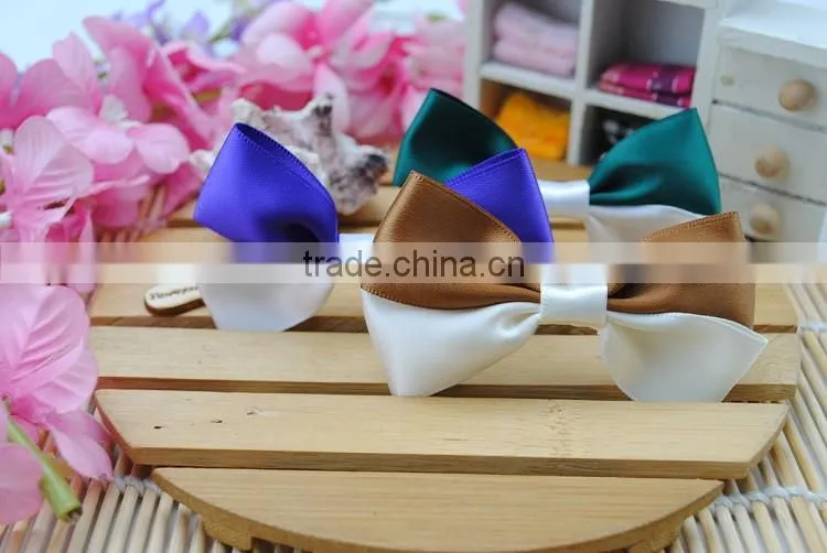 high quality satin ribbon bow for bottle decoration