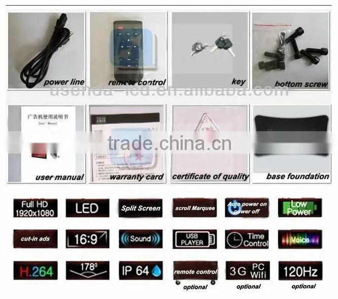 42inch large touch screen display with multi touch point display android system