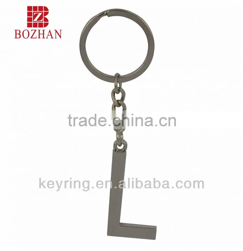 Alphabet shaped metal keychain, various sizes and colors are available