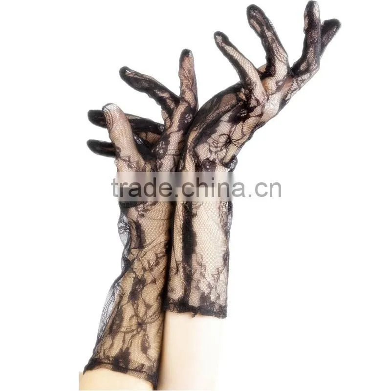 2015 Fashion Cheap Bridal Lace Applique Fingerless Gloves