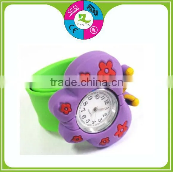 Popular promotion gift Silicone slap strap watches