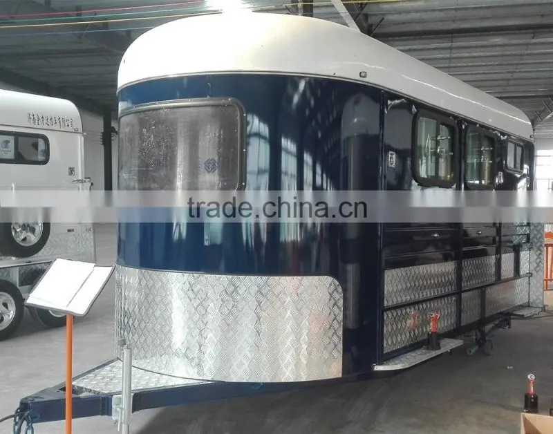 3HAL-D horse floats with front sofa/bed side kitchen