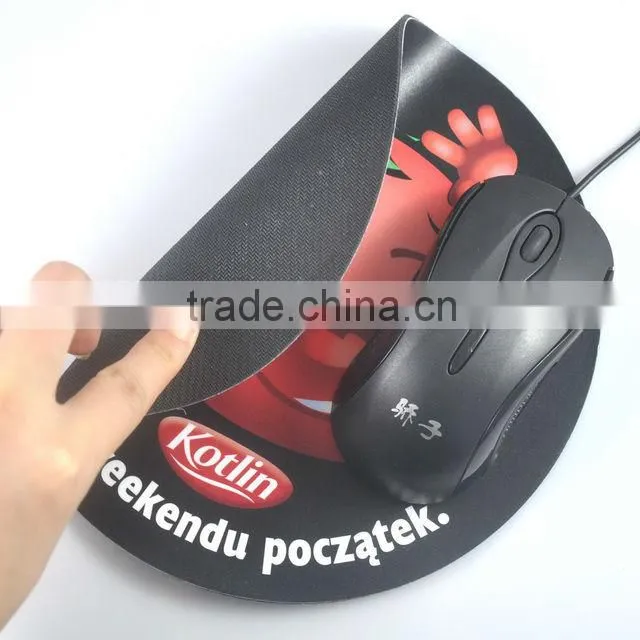 Custom made Round soft rubber mouse pad / Natural rubber mouse mat for promotion