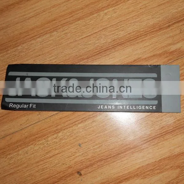 Slik printing black cardboard hangtag