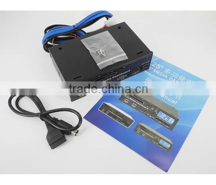 5.25 Inch USB 3.0 PC Front Panel Media Dashboard Card Reader HUB SATA PCIE PCE-E