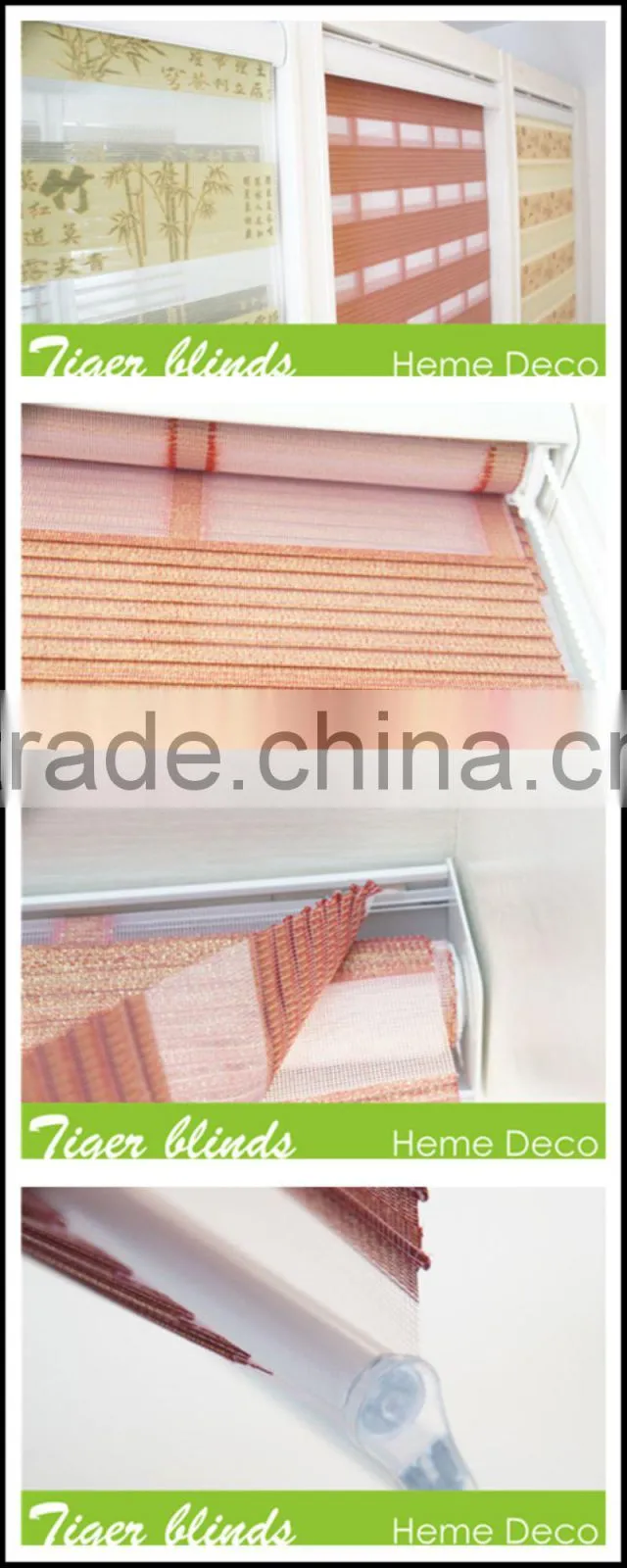 guangzhou motorized remote control zebra blinds