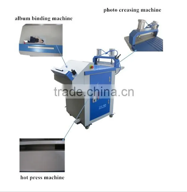 3 in 1 creasing trimming and hot pressing machine