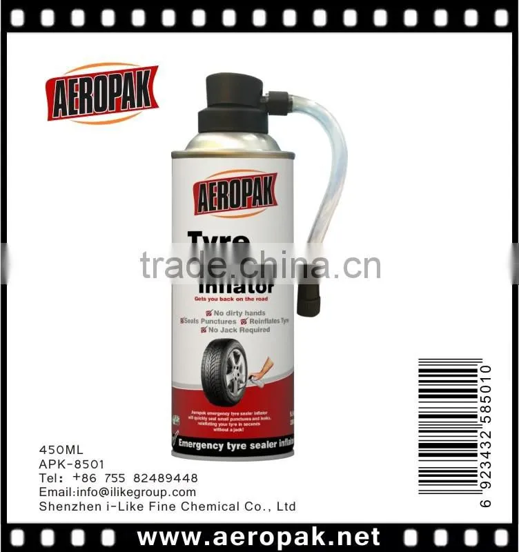 2016 CANTON FAIR Aeropak China Automatic Tyre Sealer Inflator 450/550/650ml for bike and car