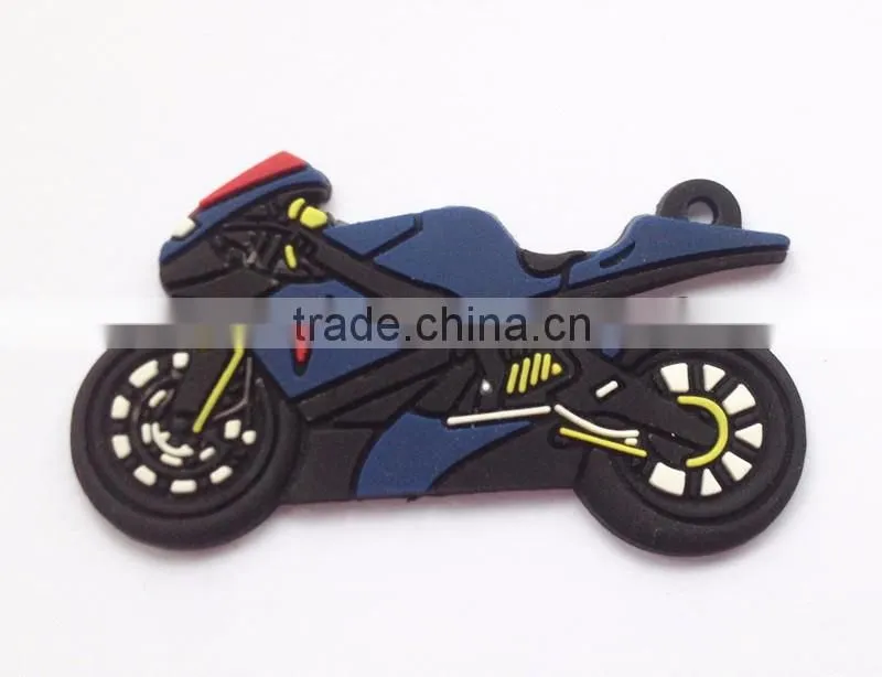 Custom Refrigerator Rubber Wholesale Promotional Motorcycle Shape Soft PVC Fridge Magnet