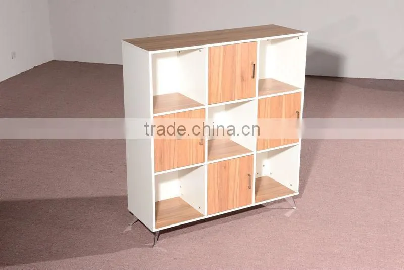 HC-M026 chipboard office wooden file cabinet stainless steel feet