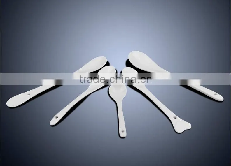 Whole Sale White Customer Design and Logo Print Ceramics Spoon