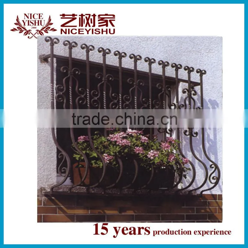 Yishujia factory cheap decorative window grates, window grill for wrought iron