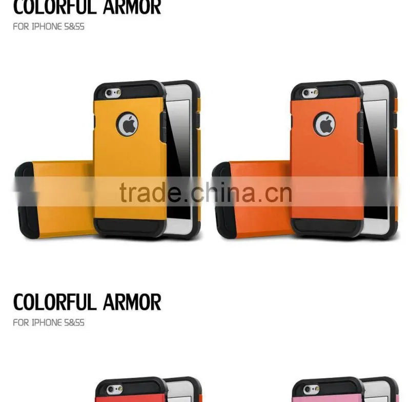 2015 New arrival Slim Colorful Armor mobile phone case for iphone 5,back cover for iphone 5s,for iphone 5s case