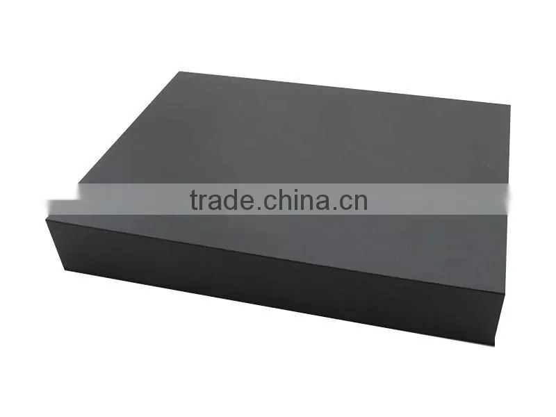 High quality black clamshell magnetic paper box with EVA insert for oil bottle / custom paper gift box