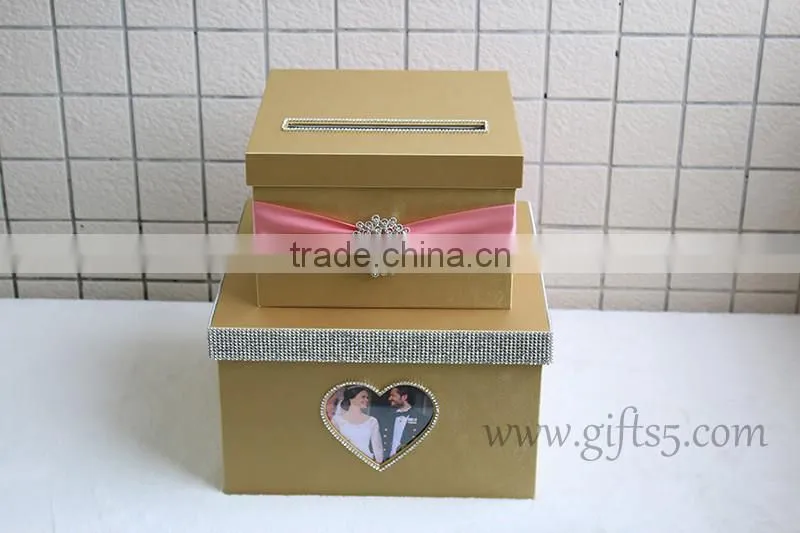 Personalized card box wedding with photo frame
