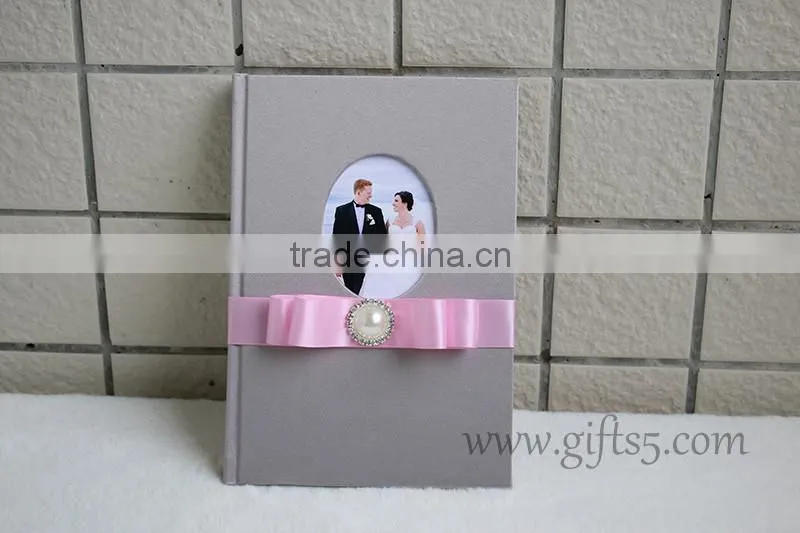 Personalized wedding guest book wiht photo frame