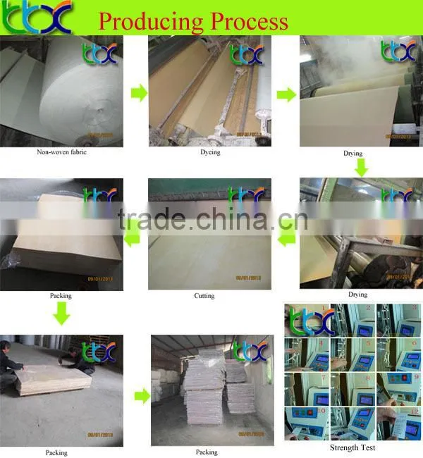 Non-woven fiber insole board for shoes or briefcase