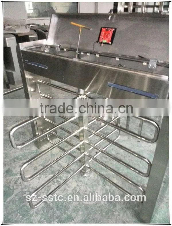 Wooden package security electric half height stadium turnstile