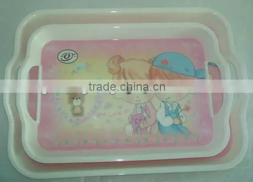 melamine tray with handles