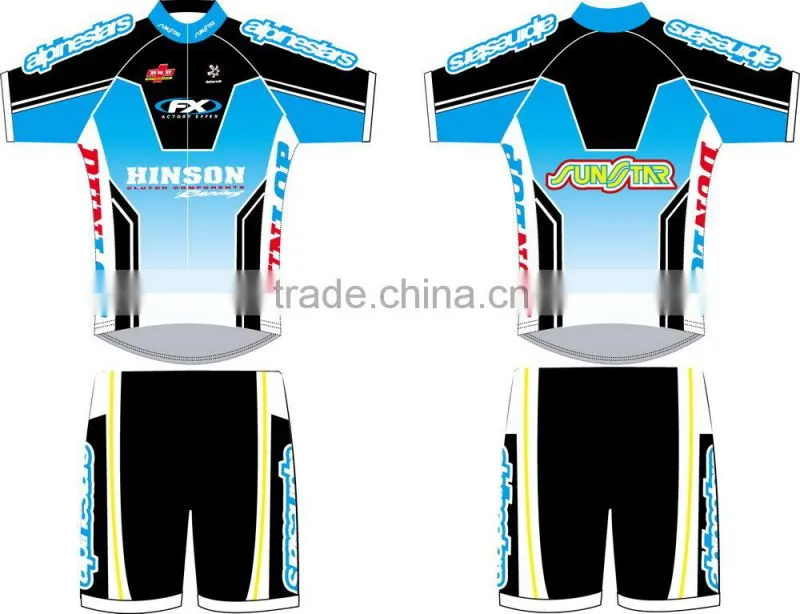 2015 OEM team cycling clothing sets cycling jersey
