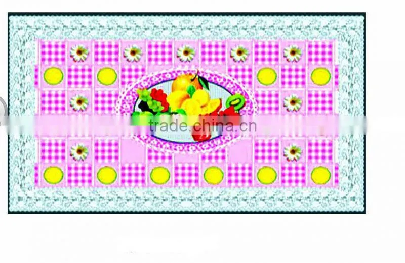 2015 Newest transparent printed all-in-one pvc table cover piece/roll