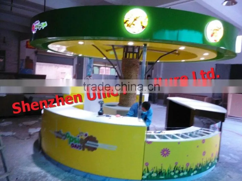 Hot sale ice cream kiosk/food kiosk design in shopping mall