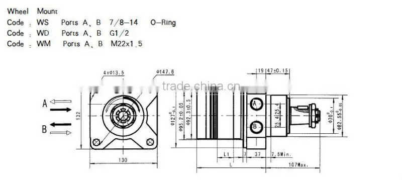 TJ series parker hydraulic motor