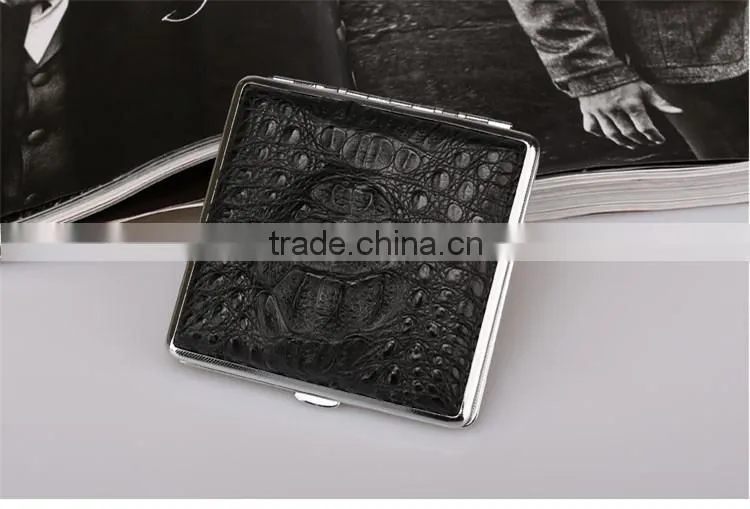 Wholesale Crocodile Leather Men's Cigarette Case