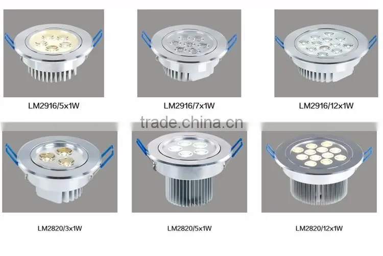Square recessed ceiling lamp crystal led lamp