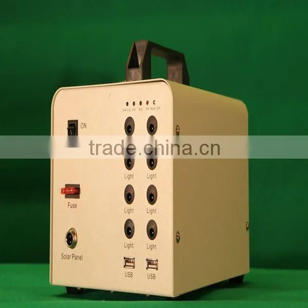 40w solar home lighting system with led bulb to run Fan/TV solar lighting kit for prefab house