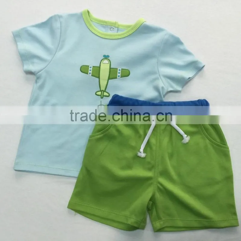 Baby Boy short sleeve Shirts top+Shorts set kids summer casual outfits