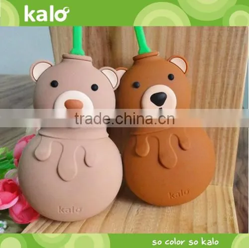 Chocolate Bear shape silicone Key Pouch,key chain,key holder