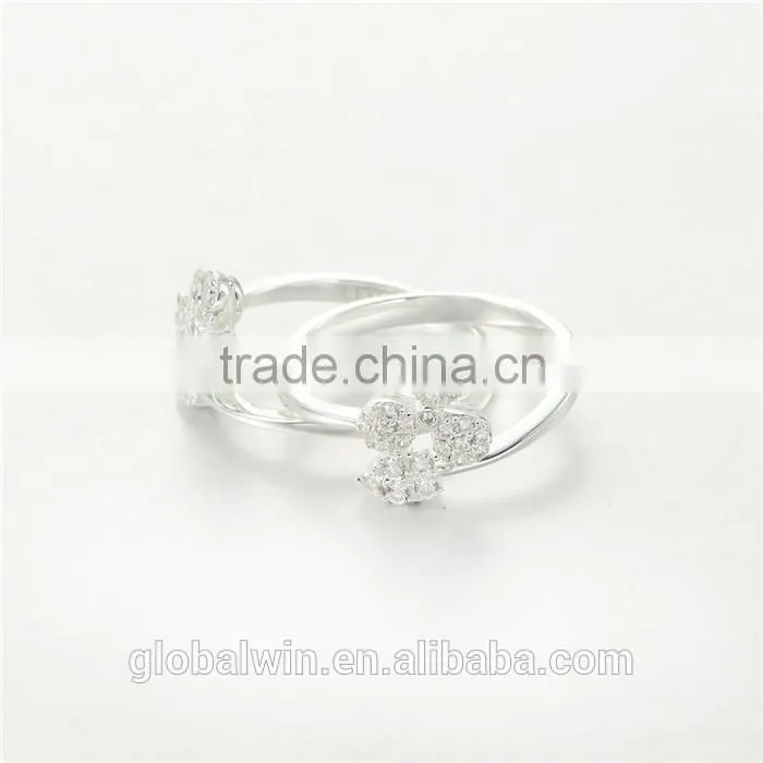 Wholesale Men Gay Ring Design With Clear CZ Diamend Clover