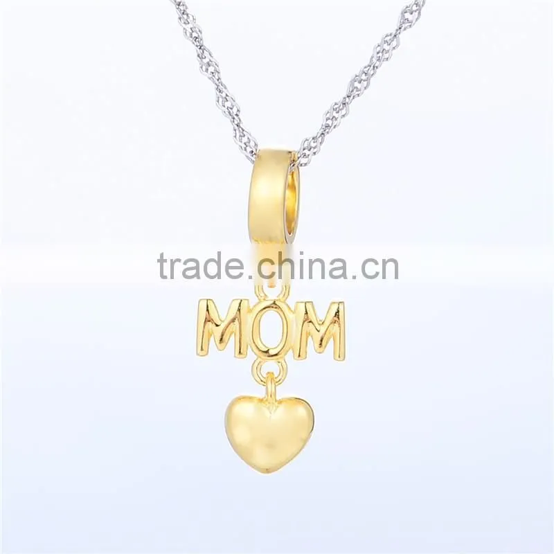 S166 Globalwin Diy Jewelry Fashion Silver 925 European Heart Pendant Charms For Mother