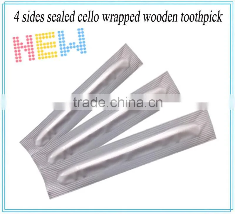 Disposable Sterile Wooden Toothpicks / Plastic Jar wooden Toothpick