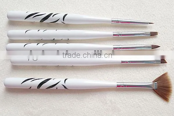 Top quality 5pcs white Nail polish brush wholesale