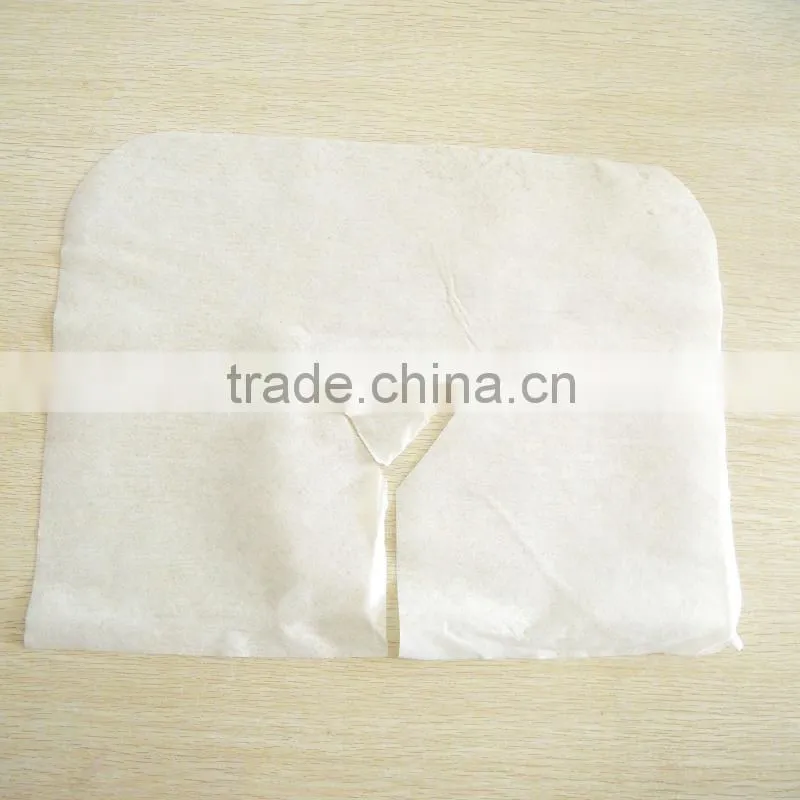 White Y Style Disposable Face Rest Covers for spa, massage